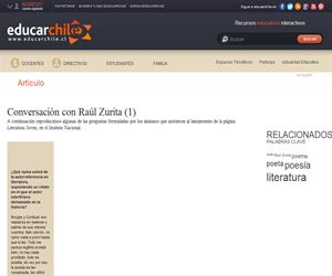 Conversación con Raúl Zurita (1) (Educarchile)