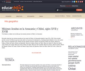 Misiones Jesuítas en la Araucanía y Chiloé, siglos XVII y XVIII (Educarchile)