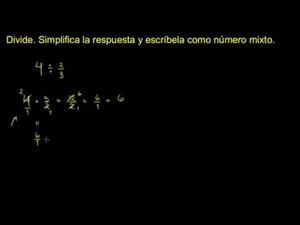 División de números mixtos y fracciones (Khan Academy Español)