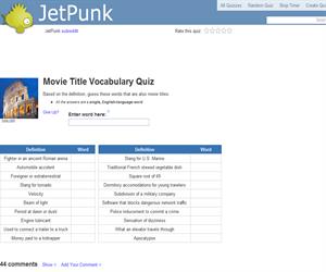 Movie Title Vocabulary Quiz