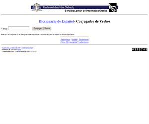 Conjugador de verbos (Universidad de Oviedo)