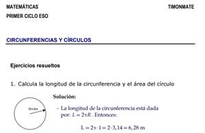 Ejercicios resueltos de circunferencias y círculos (Juan J. Pascual Redondo)
