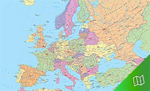 Mapa político de Europa escala 1:10.000.000
