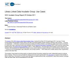 Library Linked Data Incubator Group: Use Cases