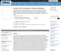 Semantic Web Technologies for Business Intelligence | IGI Global