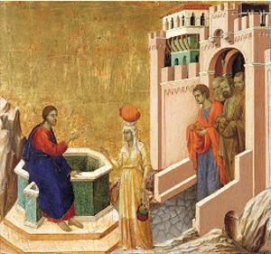 Animación del cuadro de Duccio: Cristo y la Samaritana (EducaThyssen)