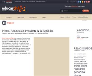 Prensa. Renuncia del Presidente de la República (Educarchile)