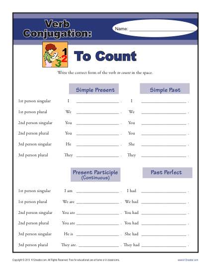 Verb Conjugations: To Count