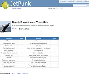 Double B Vocabulary Words Quiz