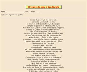 47ª Ficha de ortografía de Don Quijote de la Mancha