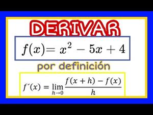 Como calcular una derivada utilizando la definicion