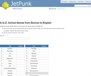 A to Z: Animal Names from German to English