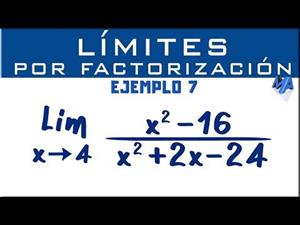 Solución de límites por factorización | Ejemplo 7