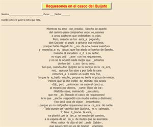 68ª Ficha de ortografía de Don Quijote de la Mancha
