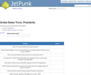 United States Trivia: Presidents