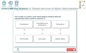 Climate and rivers in Spain: Self-evaluation. Inglés 6º Primaria (SM)