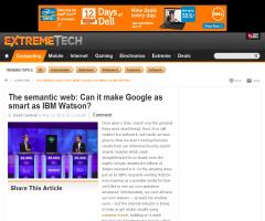 The semantic web: Can it make Google as smart as IBM Watson?
