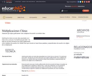Multiplicaciones Chinas (Educarchile)
