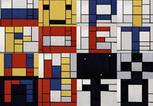 Modifica una obra de Mondrian según tu estilo