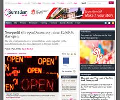 Non-profit site openDemocracy raises £250K to stay open