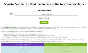 Domain Calculator