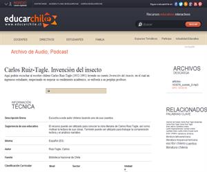 Carlos Ruiz-Tagle. Invención del insecto (Educarchile)
