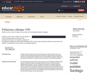 Poblaciones callampas 1950 (Educarchile)