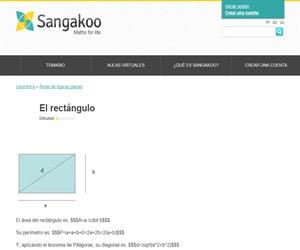 El rectángulo: área, perímetro y diagonal (sangakoo)