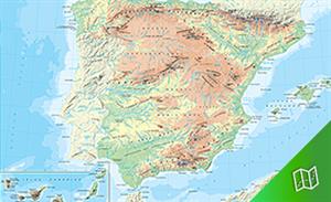 Mapa físico de España escala 1: 3.000.000