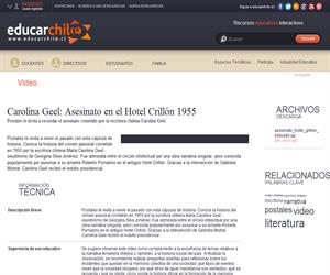 Carolina Geel: Asesinato en el Hotel Crillón 1955 (Educarchile)