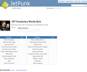 Ist Vocabulary Words Quiz