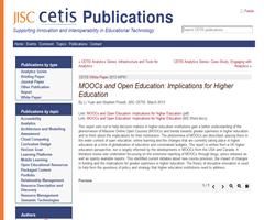 MOOCs and Open Education: Implications for Higher Education | Jisc Cetis Publications