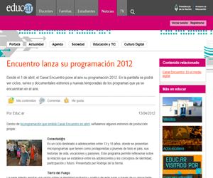 Encuentro lanza su programación 2012