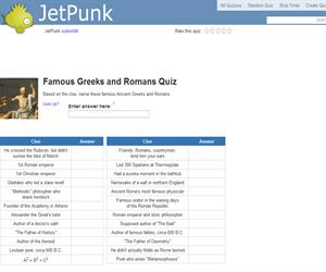 Famous Greeks and Romans Quiz