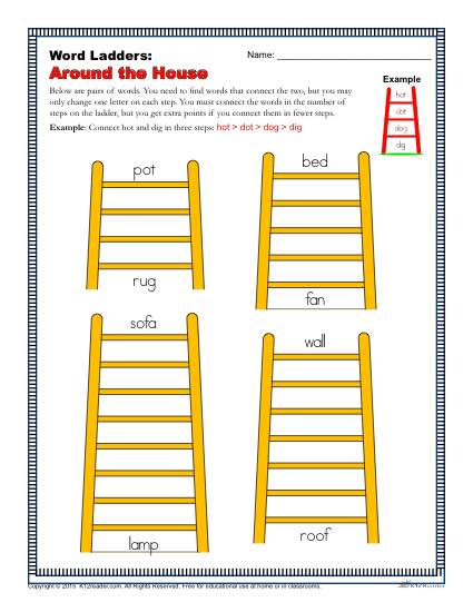 Word Ladders: Around the House