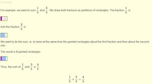 Sum and subtraction of fractions
