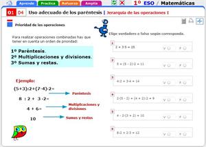 Jerarquía de las operaciones I. Matemáticas para 1º de Secundaria