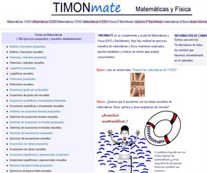 TIMONMATE. Matemáticas y Física (Juan J. Pascual Redondo): un complemento y ayuda de Matemáticas y Física para ESO y Bachillerato