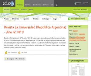 Revista La Universidad (República Argentina) - Año IV, Nº 9