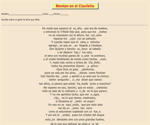 92ª Ficha de ortografía de Don Quijote de la Mancha