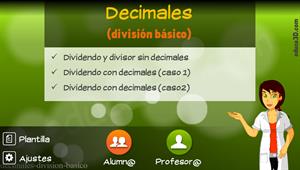 Decimales (divisiones nivel básico) - Unidad interactiva