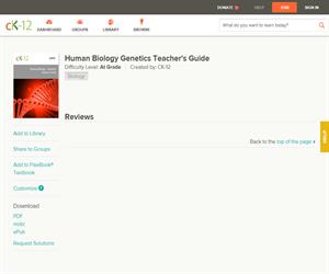 Human Biology Genetics Teacher's Guid?