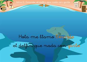 Letra "g". Gerardo, el delfín que nada con garbo. Proyecto Medusa