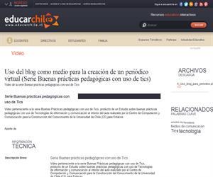 Uso del blog como medio para la creación de un periódico virtual (Educarchile)