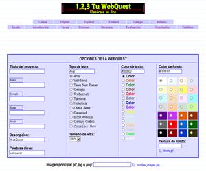 Generador 1,2,3: 'tu Webquest'.  Aula Siglo XXI