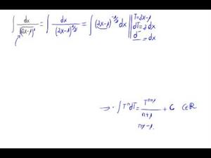 Integral de 1 partido de una raíz de un polinomio de grado 1