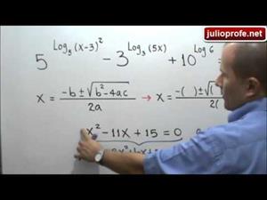 Ecuación con logaritmos en los exponentes (JulioProfe)