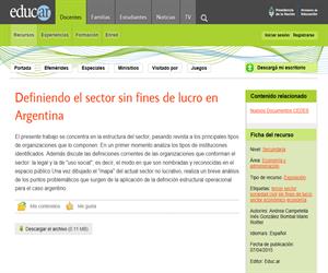 Definiendo el sector sin fines de lucro en Argentina.