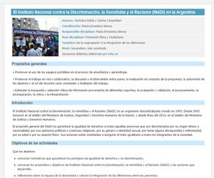 El Instituto Nacional contra la Discriminación, la Xenofobia y el Racismo (INADI) en la Argentina