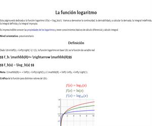 La función logaritmo
